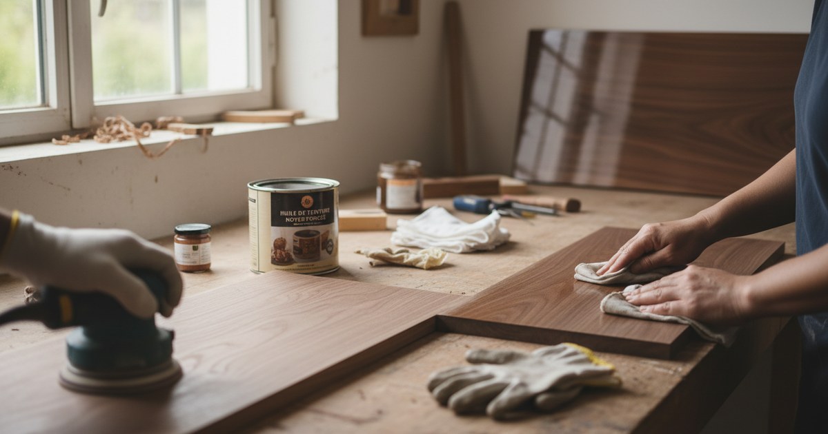 Teinte noyer sur bois massif : guide pratique