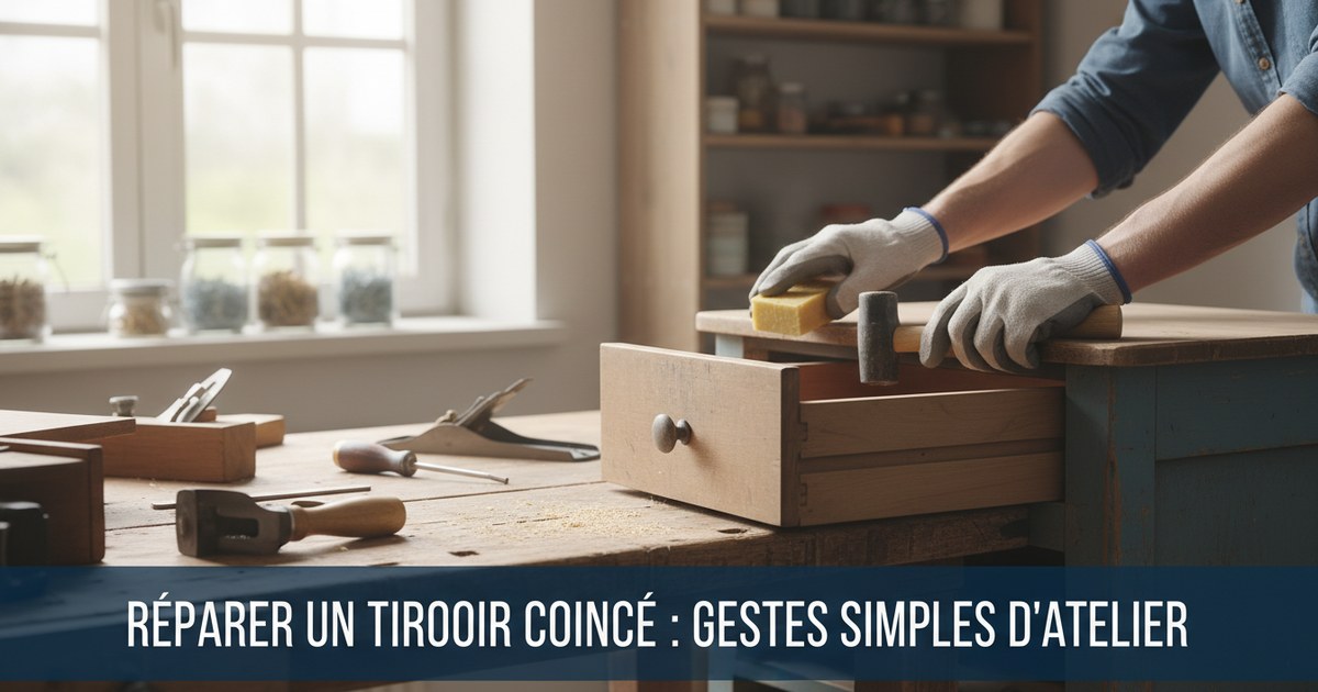 Réparer un tiroir coincé : gestes simples d’atelier