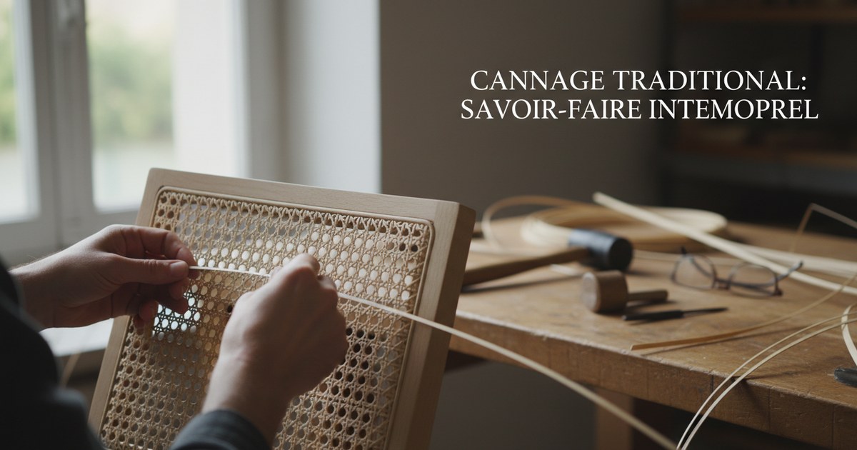 Cannage traditionnel d’une chaise : un savoir-faire intemporel