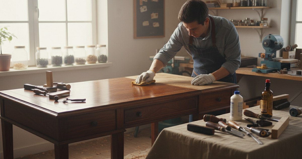 Restauration d’un bureau années 1930 : redonner vie au bois