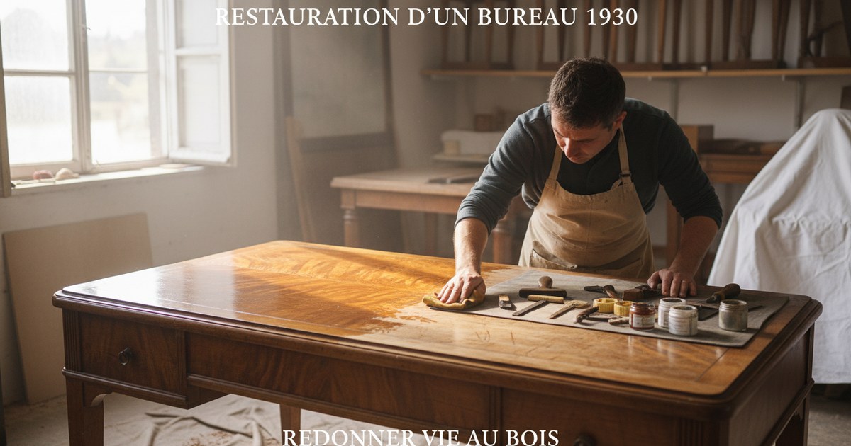 Restauration d’un bureau 1930 : redonner vie au bois